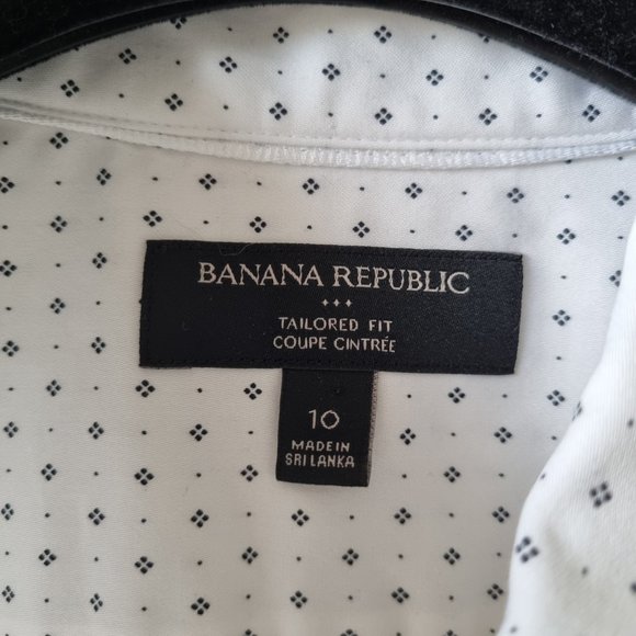 Banana Republic Tailored Fit Shirt Size 10 - Picture 3 of 9